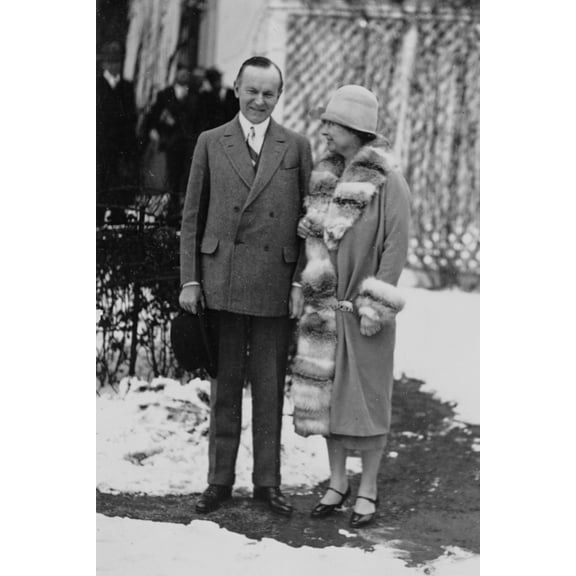 Print: President Coolidge And Helen Keller, Full-Length Portrait