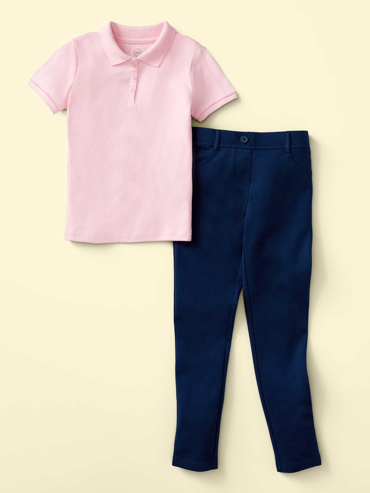 Wonder Nation Girls School Uniform Skinny Pants, Sizes 4-20 & Plus