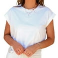 thumbnail image 5 of AherBiu Crop Tops for Women Cap Sleeve Summer Casual Basic Top Tees Shirts Crewneck Comfy T-Shirts, 5 of 7