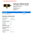 thumbnail image 2 of Ignition Coil - Compatible with 1958 - 1964 Wolseley 1500 1.5L 4-Cylinder 1959 1960 1961 1962 1963, 2 of 2