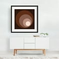 thumbnail image 2 of Abstract - Retro Circles Browns Taupes Cream - Digital Art Abstract Geometric Modern Art Minimalist Pattern Mid-Century Modern Art Deco Black Framed Wall Art Print 12 x 12 inches, 2 of 3