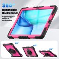 thumbnail image 5 of Case for Matepad SE 11 Inch 2024 with Screen Protector, 360 Degree Rotating Kickstand Hand Strap Heavy Duty Shockproof Cover with Shoulder Strap, Rose PC, 5 of 7