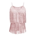 thumbnail image 4 of RUTAYY Women's Tank Tops Boho Fringe Tops Lightweight V-Neck Sleeveless Camisole Summer Casual Daily Wear Trendy Trip Vest, 4 of 5