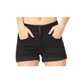 thumbnail image 1 of SAYOO Pantalones cortos de mezclilla de verano para mujer, pantalones cortos de mezclilla enrollables de cintura media de color sólido con bolsillos para niñas, S / M / L / XL / XXL / XXXL SAYOO  Moda, 1 of 5