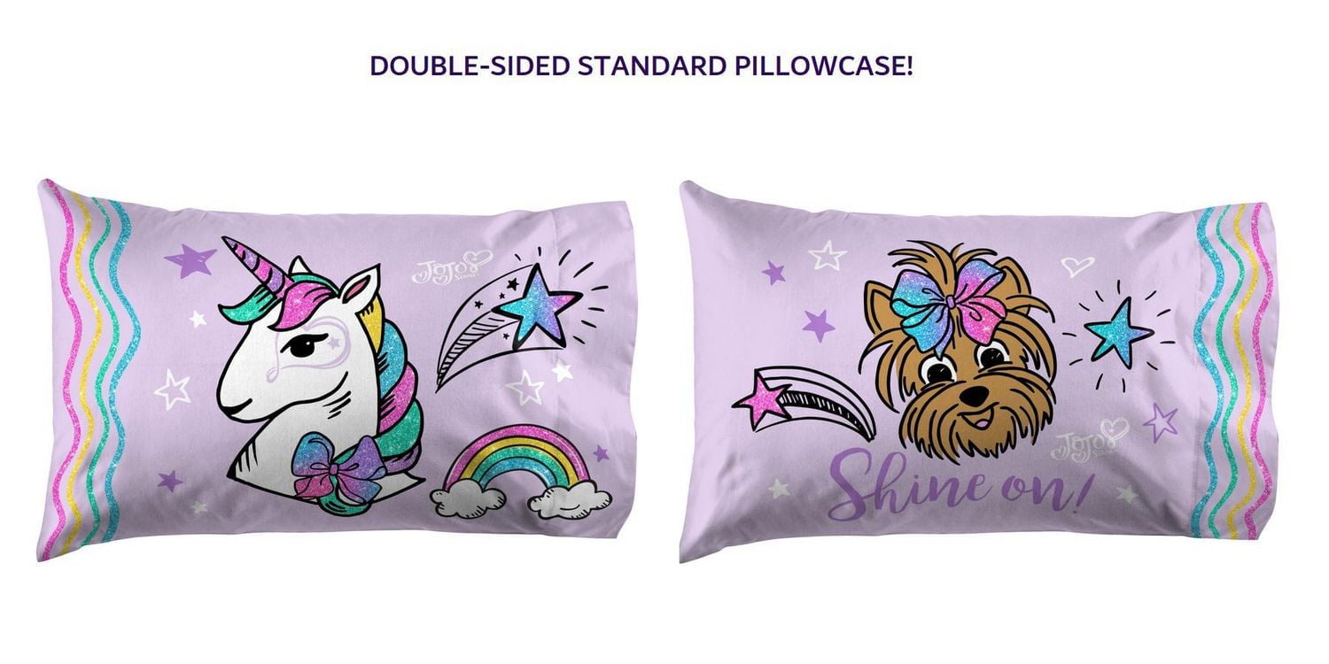 Jojo Siwa Sparkle Shine 4-Piece Full Sheet Set, 100% Polyester, Full (Double)