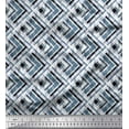 thumbnail image 1 of Soimoi Cotton Voile Fabric Diagonal Check Printed Fabric 1 Yard 42 Inch Wide, 1 of 3