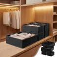 thumbnail image 2 of VORJELT 5-Piece Non-Woven Fabric Drawer Organizer Set - Foldable Storage Box for Clothes, Underwear, Socks, and Miscellaneous Items - Space-Saving Design for Wardrobe and Home Organization Black, 2 of 6