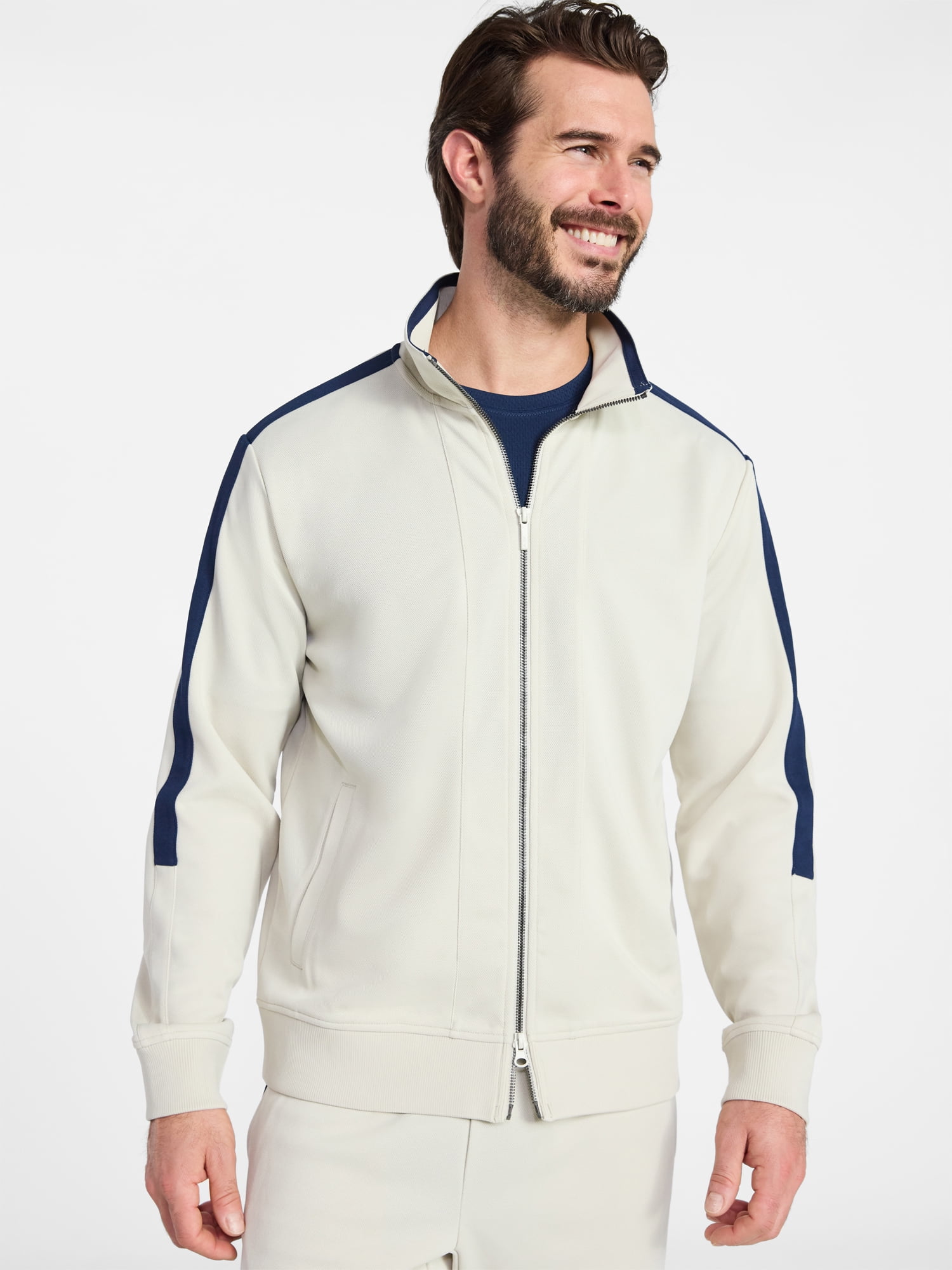 Athletic Works Men's and Big Men's Tricot Track Jacket, Sizes S-3XLT