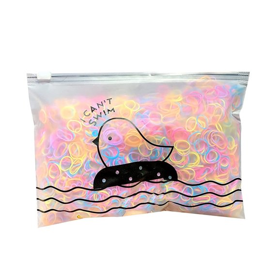 Solid Color Bowknot Baby Headband 1000 Pieces Colorful Rubber Band Baby Hair Ties Elastic Hair Band For