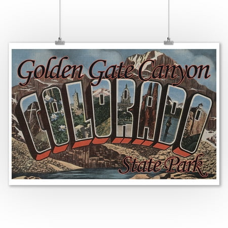 Golden Gate Canyon State Park, Colorado - Large Letter Scenes (9x12 Art Print, Wall Decor Travel