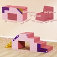 thumbnail image 3 of Qaba Blocs d'Escalade en Mousse pour Tout-Petits, 2 Pcs en Mousse Souple pour Jouer, Rose, 3 of 10