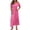 Pink, variant on Antinious Summer Beach Dresses for Women,Casual Dresses for Women Solid Pleated Layered Short Sleeved Hem Dress,White,XXL