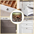 thumbnail image 6 of 4 Pcs Cabinet Handle Drawer Pulls Snails Knobs with Screws Square Furniture Office Cabinet Knob Decoration, 6 of 7