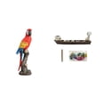 thumbnail image 1 of Estatua De Calavera De Loro Con Forma De Barco, Decoración De Escritorio, Artesanía Creativa, Recuerdo, Escultura De Jardín Para Vacaciones, Adorno Para El Hogar, Quemador De Incienso,, 1 of 8