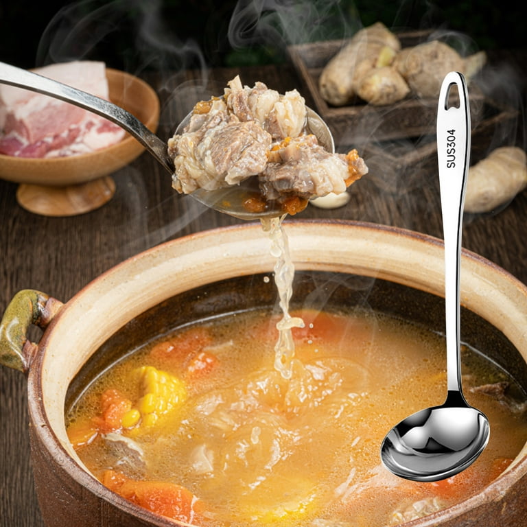 13 inch Silicone Soup Ladle for Kitchen, Cooking | U-Taste Aqua Sky