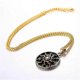 thumbnail image 1 of Nuevo collar con colgante de medalla de sol redonda negra de diseño retro para hombre, ideal para fiestas de rock con personalidad dominante., 1 of 4