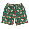 thumbnail image 5 of Goofa Cartoon Turkey Printed Mens Swim Trunks Summer Quick Dry Short Beach Swimwear Bathing Suits-Small, 5 of 9