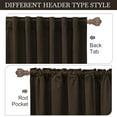 thumbnail image 2 of Dark Brown Velvet Curtains 72 inches, Back Tab Soft Fabric Room Darkening Thermal Insulated Luxurious Home Decor Curtains for Living Room Bedroom, W 52" x L 72", 2 Panels Set, 2 of 6