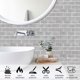 thumbnail image 3 of Pegatinas de azulejos parciales de pared para cocina de casa con patrón de ladrillo gris estilo mediterráneo autoadhesivas, 3 of 5