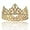 Dark Gold, variant on CATPAN Alloy King Queen Royal Full Round Crown Wedding Tiara Headbands Princess Crowns For Pageant Party Hair Accessories (Silver)