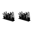 thumbnail image 4 of Yuarrent Servilletero de metal negro Amplia aplicación y fácil de limpiar Servilletero de resistente y duradero negro negro 2Conjunto, 4 of 6