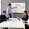 thumbnail image 3 of JILhome 47" x 35" White Board, 4'x3' Magentic Dry Erase Board, Marker Board with Long Pen Tray for Home, School, Office, Kitchen, Black Aluminium Frame, 3 of 7