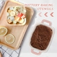thumbnail image 2 of Yardwe Yardwe Ceramic Baking Dish, Rectangular Baking Pan with Handles, Ceramic Cake Bakeware Serving Plate for Brownie, Lasagna (8.26 X 4.72 X 1.88 Inch), 2 of 8