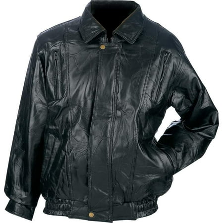 ® Brand Italian Mosaic™ Design Genuine Top Grain Lambskin Leather Jacket - Large -