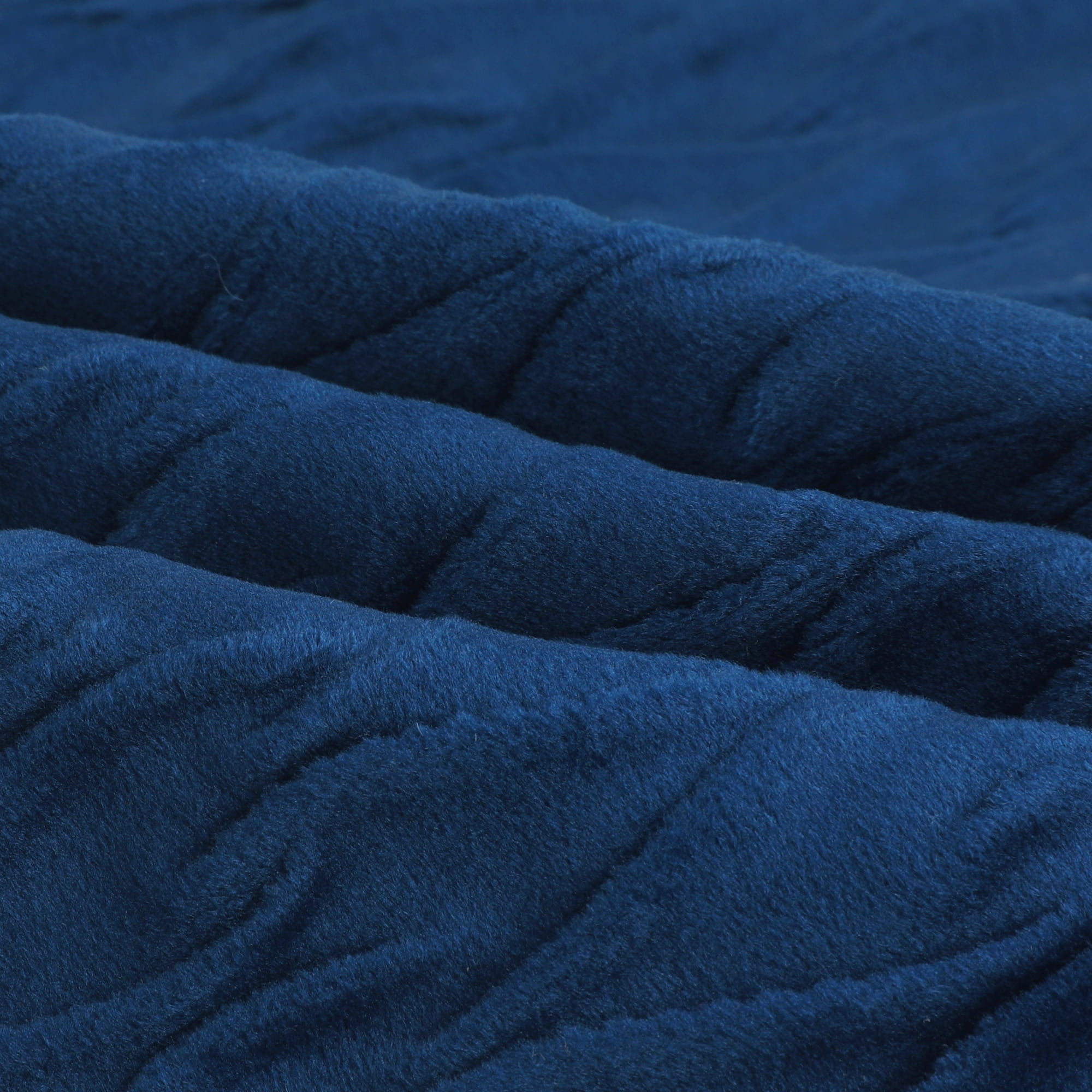 Unique Bargains 4 Solid Striped Square Decorative Throw Pillow Covers Textured Pillowcases Dark Blue 18" x 18"