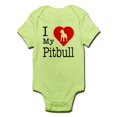 thumbnail image 1 of CafePress - I Love My Pitbull Terrier Infant Bodysuit - Baby Light Bodysuit, 1 of 1