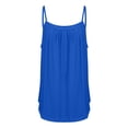 thumbnail image 4 of Loose Fit Tank Top Sleeveless Summer Tops Plus Size Tank Tops Long Tunic Tank Tops for Women Womens Camisole Tank Tops Womens Flowy Tops Swing Tank Tops for Women Blue 3XL, 4 of 7