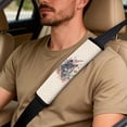 thumbnail image 5 of Xoenoiee Wolf Butterfly Flower Pattern 5 Pieces Car Seat Covers Full Set, PU Leather Auto Front Sear Covers, Auto Seat Belt Cover, Center Console Armrest Cover for Truck SUV, 5 of 7