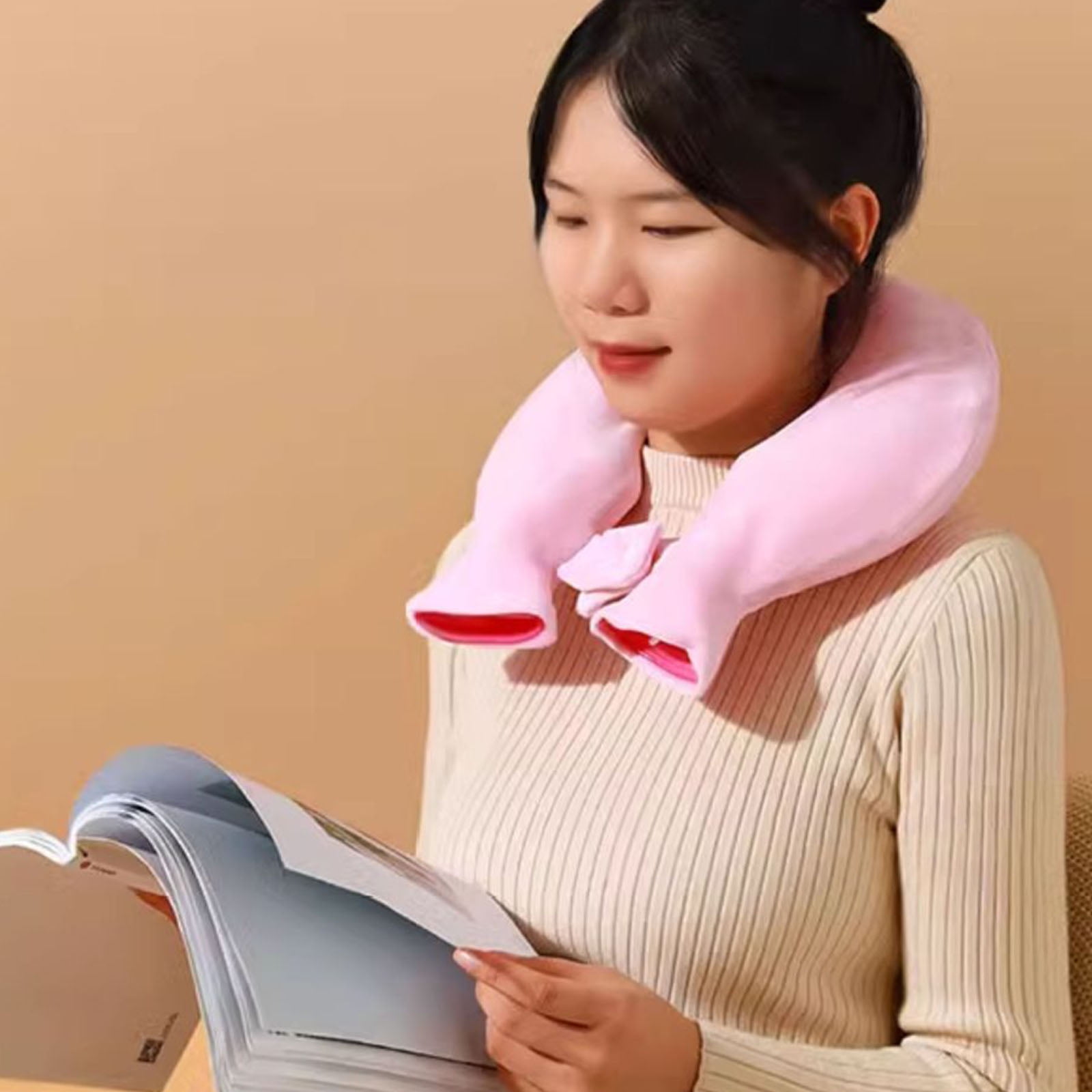 Neck Heating Pad With Hot Water Filling U Shape Design Hot Compress Water Bottle For Office And Travel Neck Shoulder Warm