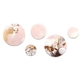 thumbnail image 2 of Designart "Mysterious Marble Pink and Gold I" Abstract Marble Metal Wall Art Set of 5 Piece, 2 of 5
