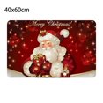 thumbnail image 1 of AMERTEER Christmas Print Doormat  Xmas Kitchen Bathroom Anti-Slip Floor Mat Carpet Foot Pad Rug, 1 of 2