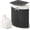 Black, variant on Corner Laundry Hamper with Lid, 58 L Bamboo Laundry Basket with Removable Liner & Handle, Triangle Clothes Hamper for Small Spaces, Bedroom, Bathroom, Laundry & Living Room (Bamboo)
