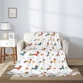thumbnail image 2 of Gaeub winter Snowflake Dachshund Print Flannel Throw Blanket, Home Fleece Throw Blanket for Couch or Bed,Decorative Blankets,Lightweight Fuzzy Flannel Blanket-40"x30", 2 of 6