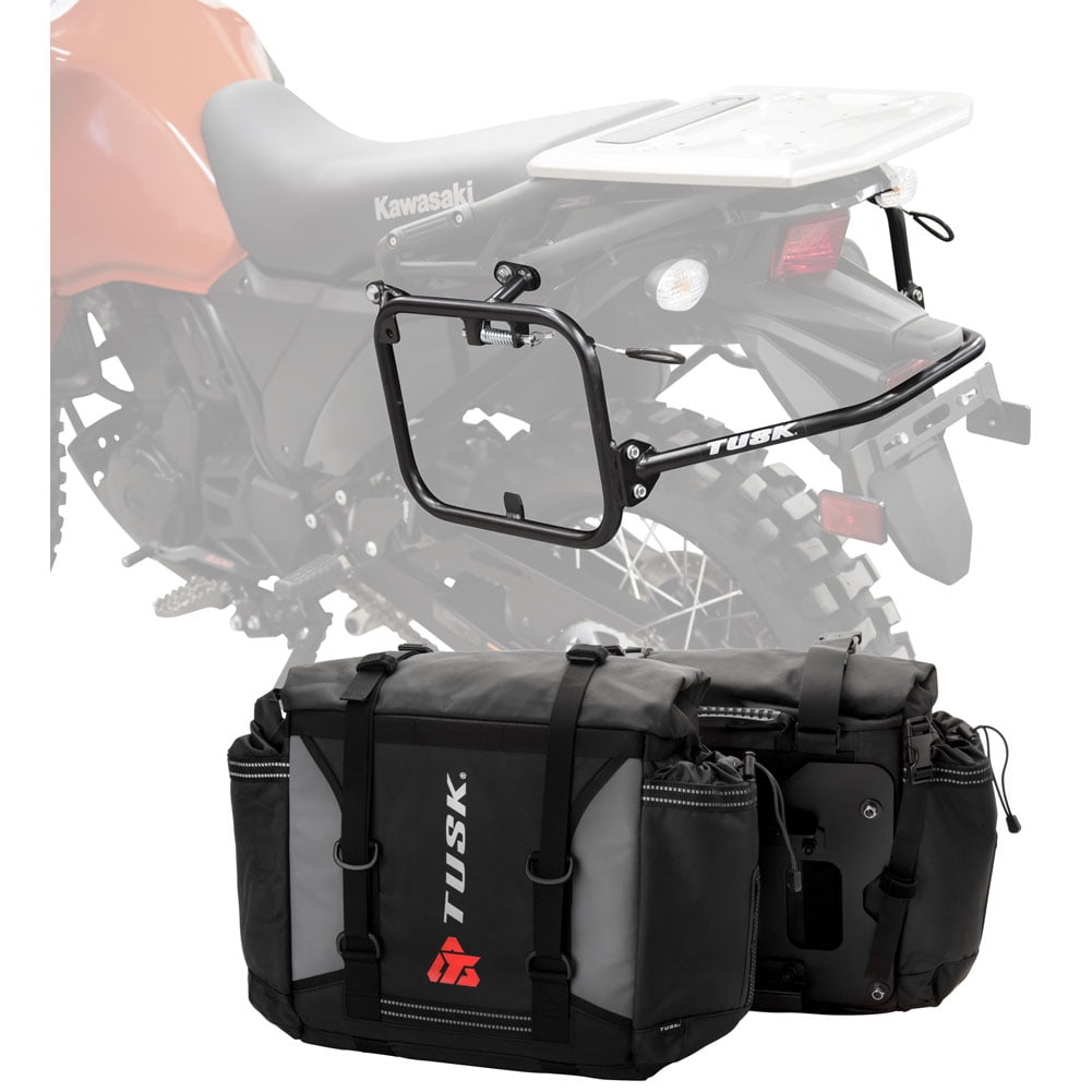 Tusk Off-Road Pannier Racks with Olympus Pannier Bag for Honda