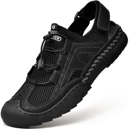 

Mens Closed Toe Sandals Leather For Men Dress Fisherman Shoe Beach Brown Black Size Shoes Summer Breathable Casual Man Sport Hiking Work Male Outdoor Sneakers Mesh Slippers Flip Flops Men s Handmade