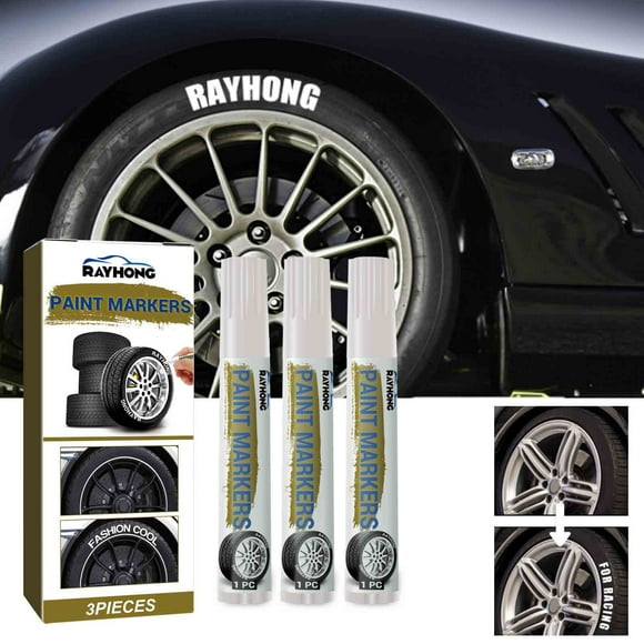 Fiudx Rotulador para Neumáticos, Grafiti con Letras Personalizadas, Tinta de Secado Rápido, Diseño Resistente Al Agua, Fácil de Usar, Suministros para Modificar El Coche, 15 Ml (Juego de 3), Apto par
