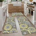 thumbnail image 3 of Findosom 3pcs Boho Kitchen Rug Set, Farmhouse Kitchen Runner Rugs and Mat, Washable Non Slip Kitchen Mats Vintage Kitchen Floor Mat Carpet for Hallway Laundry Room Sink 20"x32"+20"x47"+20"x59" Yellow, 3 of 9