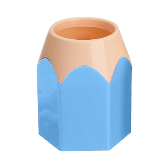 Pencil-Shaped Pen Holder, Cartoon Colorful Pencil Cup, Cute Desktop Crayon Storage Pot, Multipurpose Desk Organizer for Home Classroom Office Supplies