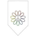 thumbnail image 3 of Pet and Dog Bandana Rhinestone, "Rainbow Peace Flower", 3 of 10