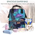 thumbnail image 5 of Pofeuu Cute Fuzzy Fantasy Creatures Print Diaper Bag Backpack, Multifunction Travel Pack Maternity Baby Changing Bags, Large Capacity, Waterproof, 5 of 6