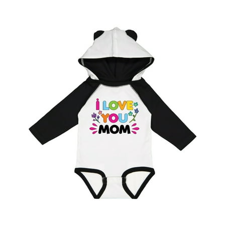 

Inktastic I Love You Mom with Flowers Gift Baby Girl Long Sleeve Bodysuit