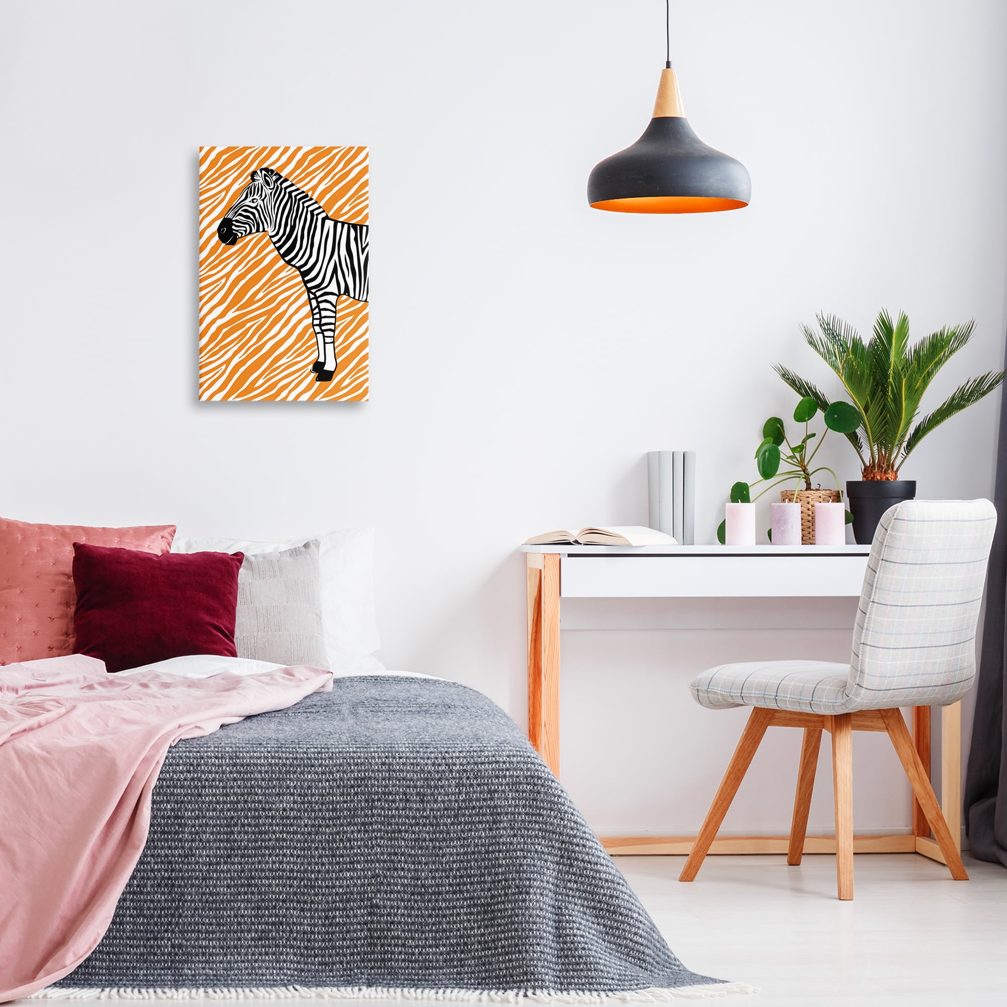 Stupell Industries Zebra Stripes Pattern Animals Painting Wrapped Canvas Art Print Wall Art, 16 x 24