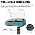 thumbnail image 3 of Tocadiscos cotsoco Sea Blue con Bluetooth y 2 altavoces, 3 of 7