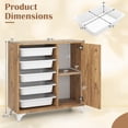 thumbnail image 3 of Gymax Buffet Cabinet Sideboard w/ Storage Coffee Bar Cabinet w/ 5 Removable Drawers, 3 of 9