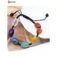 thumbnail image 7 of Spencer 10mm Lava Rock 7 Chakra Natural Stone Yoga Bracelet Reiki Healing Crystal Gemstone Braided Rope Bracelets for Men Women, 7 of 7
