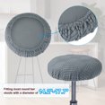 thumbnail image 3 of Uxcell Stool Covers Round, Elastic Bar Stool Covers Washable Stool Cushion Slipcover Stretchy Bar Chair Seats Cover Dark Grey 11"-14", 3 of 7